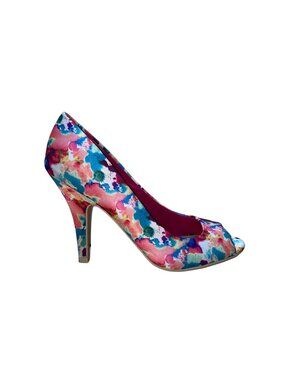 Christian Siriano Women’s Pink Watercolor Ink Blot Heels Sz 6.5